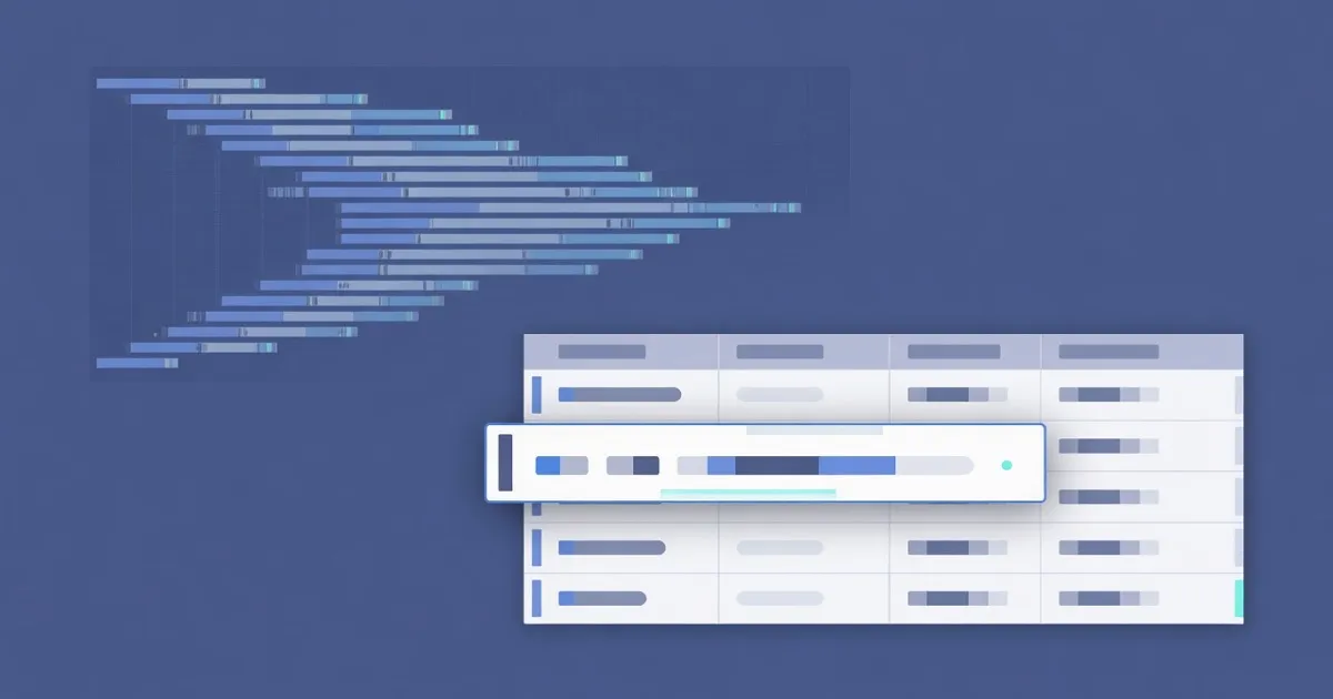 A HAR waterfall of request bars becomes a clean table of entries, with one row turned into a compact command block.