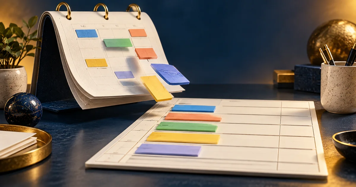 Calendar appointments become separate rows in a structured table.
